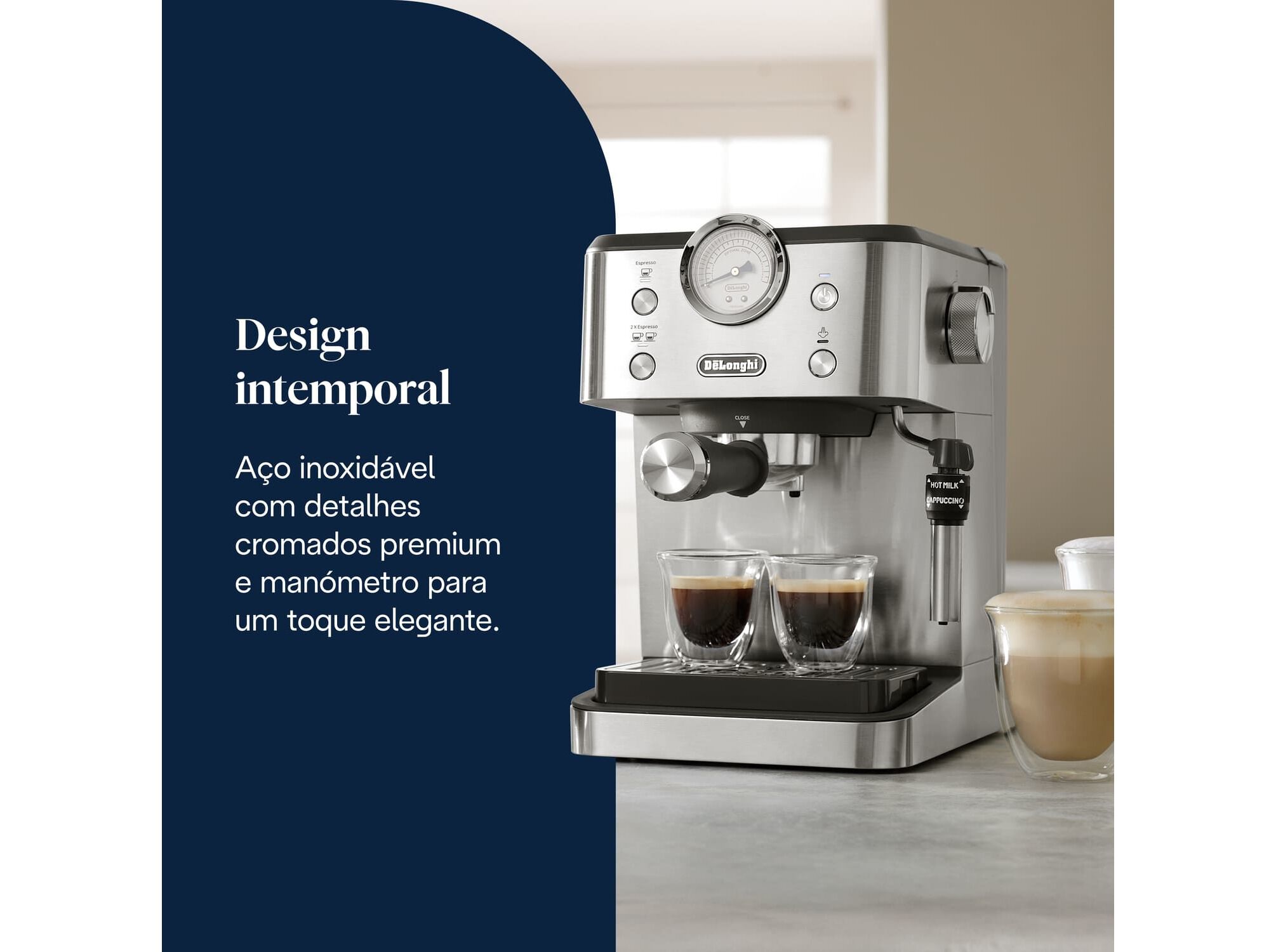 M&Aacute;QUINA DE CAF&Eacute; EXPRESSO MANUAL DELONGHI EM450 CLASSIC image number 2