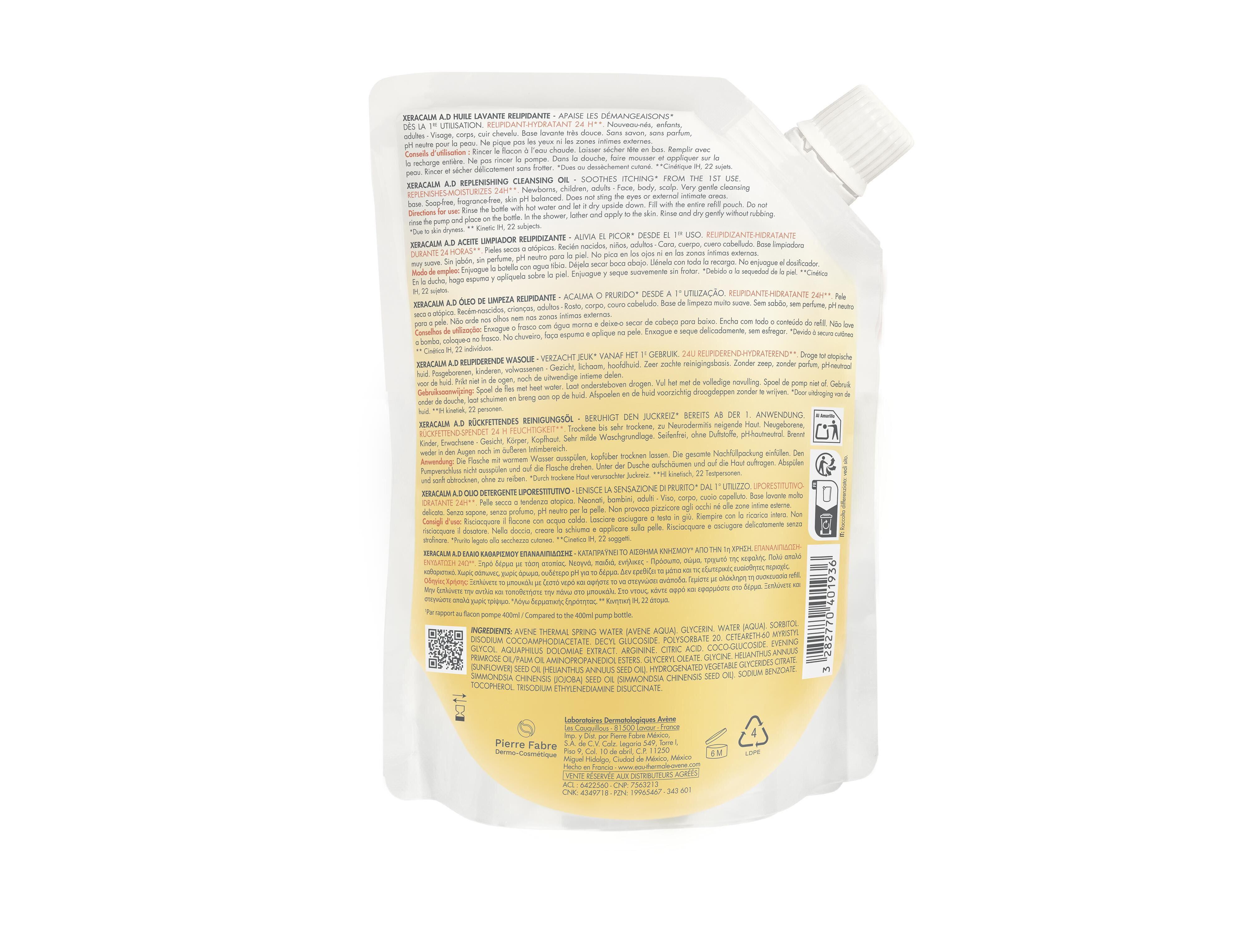 REFILL &Oacute;LEO LAVANTE AVENE XERACALM AD 400ML image number 1