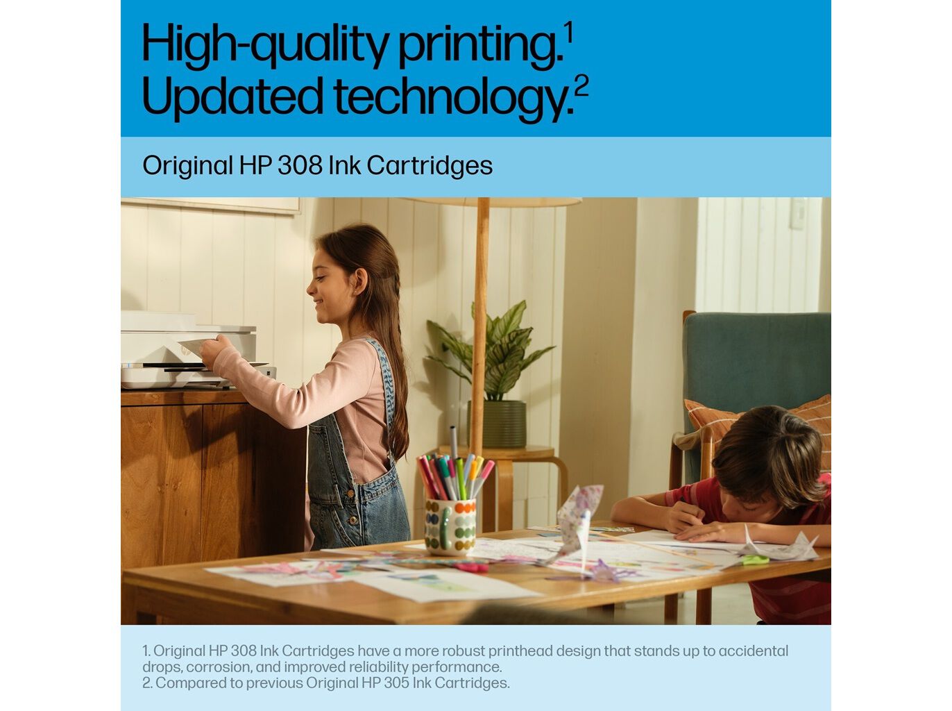 TINTEIRO ORIGINAL HP 308 PRETO E TRI-COLOR image number 7