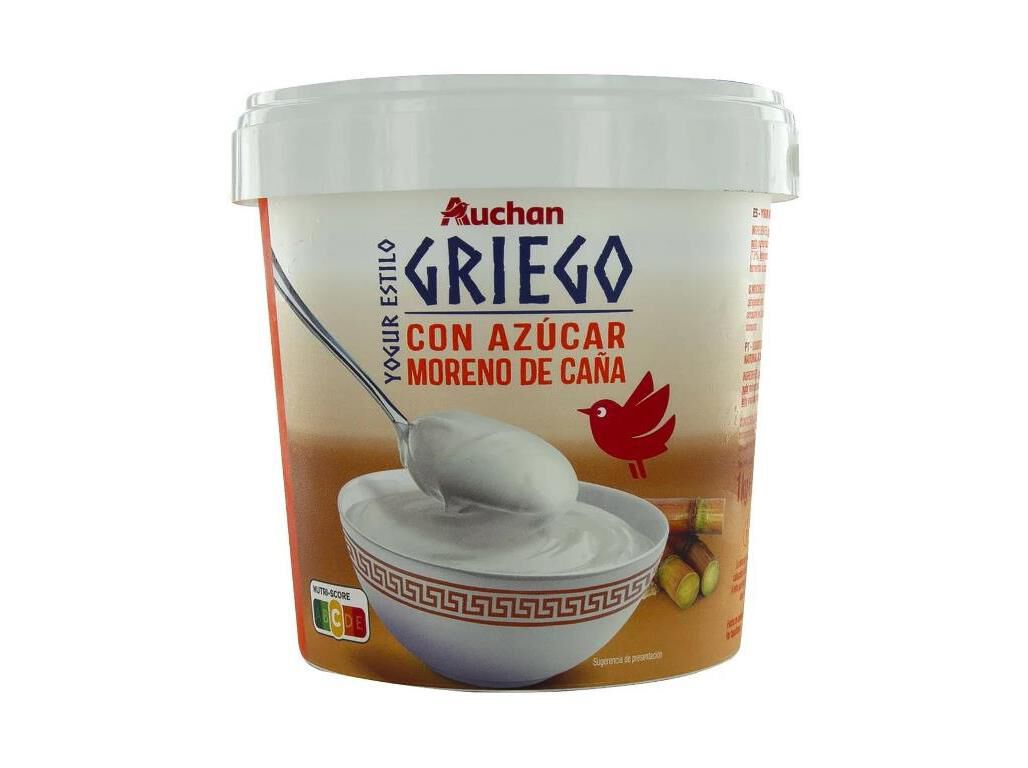 IOGURTE GREGO AUCHAN COM A&Ccedil;UCAR MASCAVADO 1KG