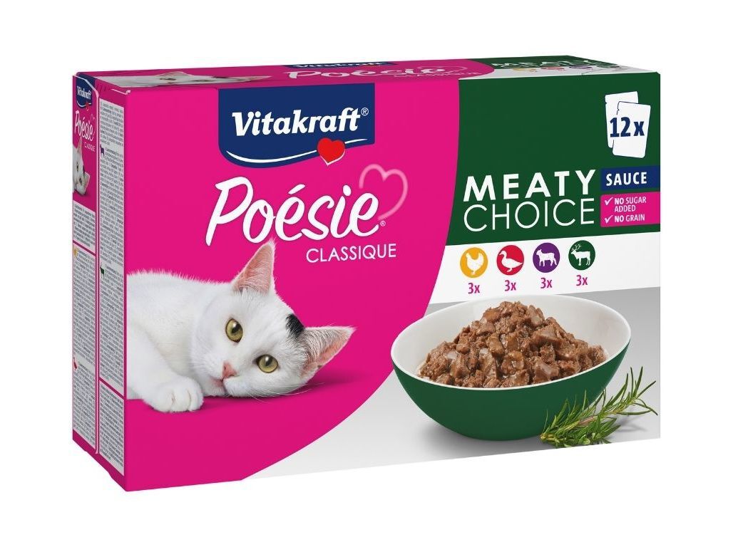 COMIDA H&Uacute;MIDA GATO VITAKRAFT POESIE MEATY CHOICE 12X85G image number 0