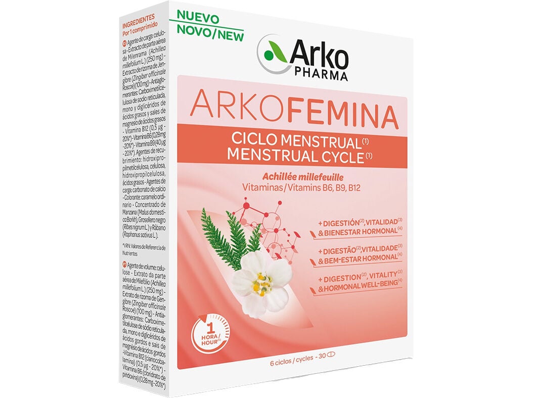 SUPLEMENTO ARKOPHARMA ARKOFEMINA CICLO MENSTRUAL 30C image number 0