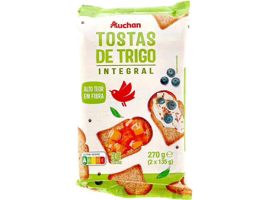 TOSTA AUCHAN TRIGO INTEGRAL 270G
