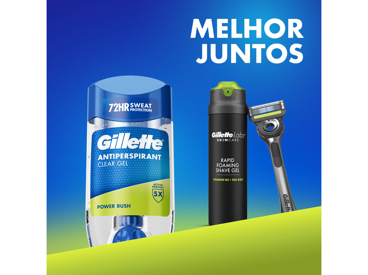 DESODORIZANTE STICK GILLETTE CLEAR GEL POWER RUSH 70 ML image number 6
