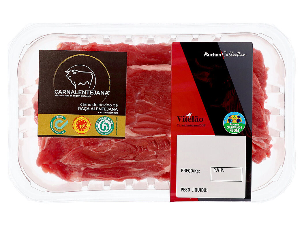 BIFE DO BEIJINHO VITEL&Atilde;O CARNALENTEJANA DOP AUCHAN CULTIVAMOS O BOM KG