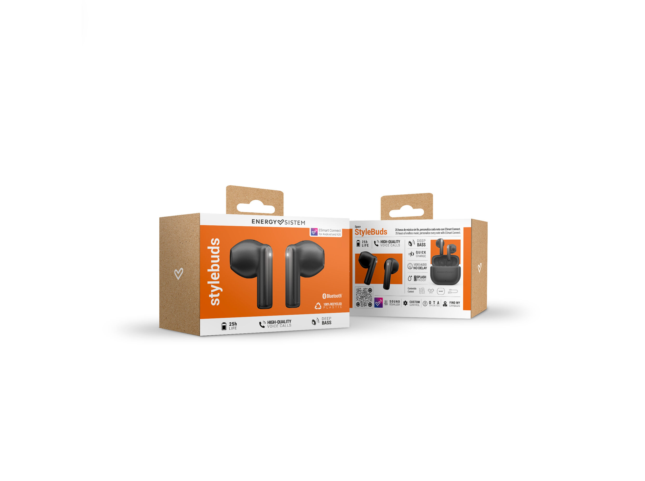 AURICULARES TWS ENERGY SISTEM SPACE STYLEBUDS PRETO TWS image number 5