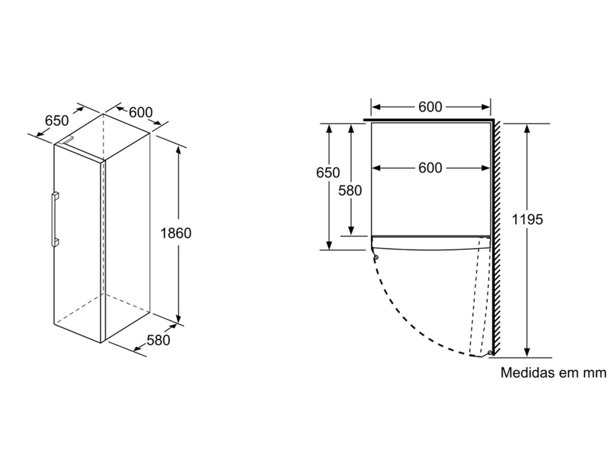 ARCA VERTICAL BOSCH GSN36VIEP INOX E 242L NO FROST image number 4