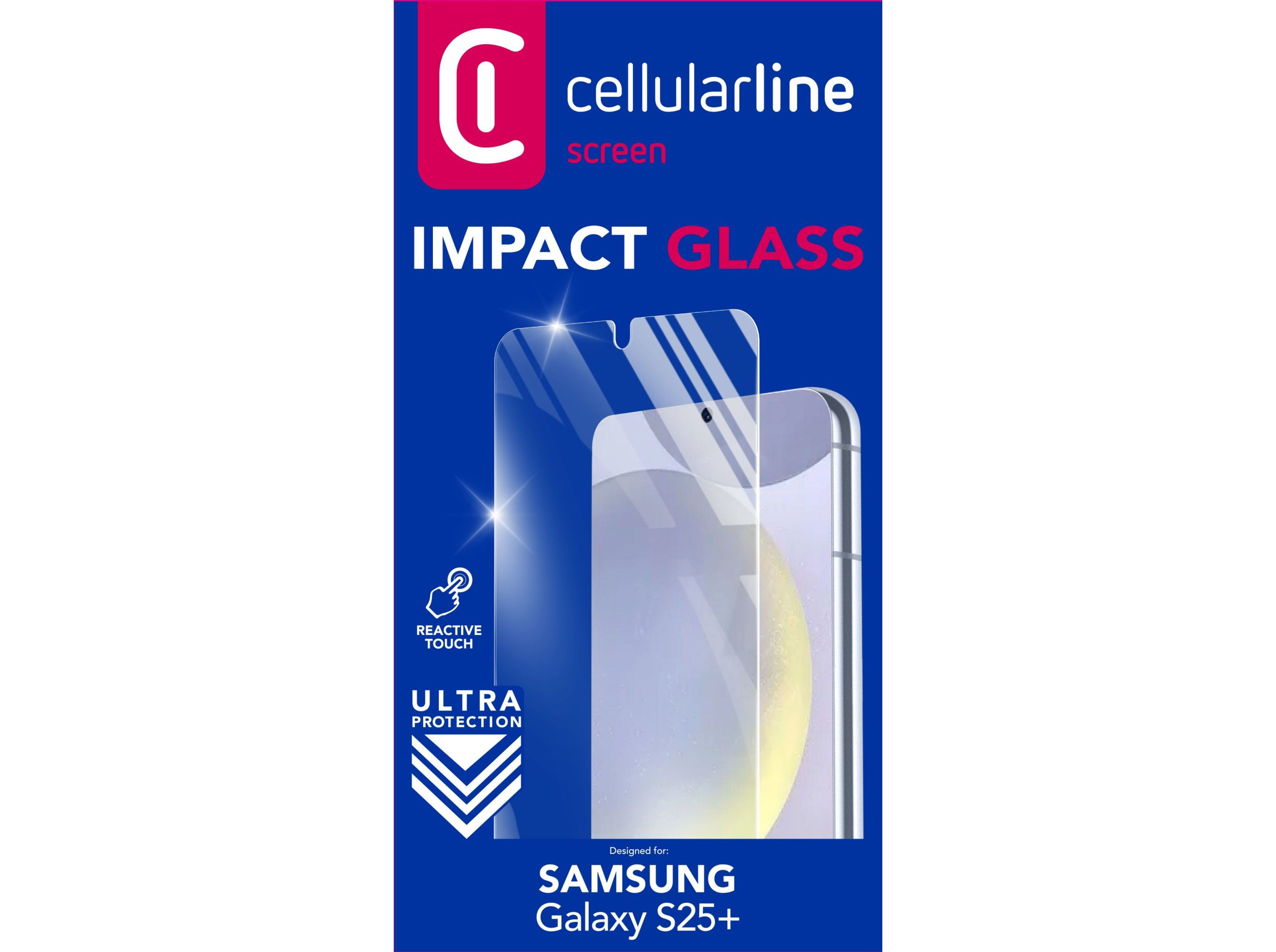 PROTECTOR ECRA VT CELLULARLINE SAMSUNG S25+ IMPACT GLASS image number 1
