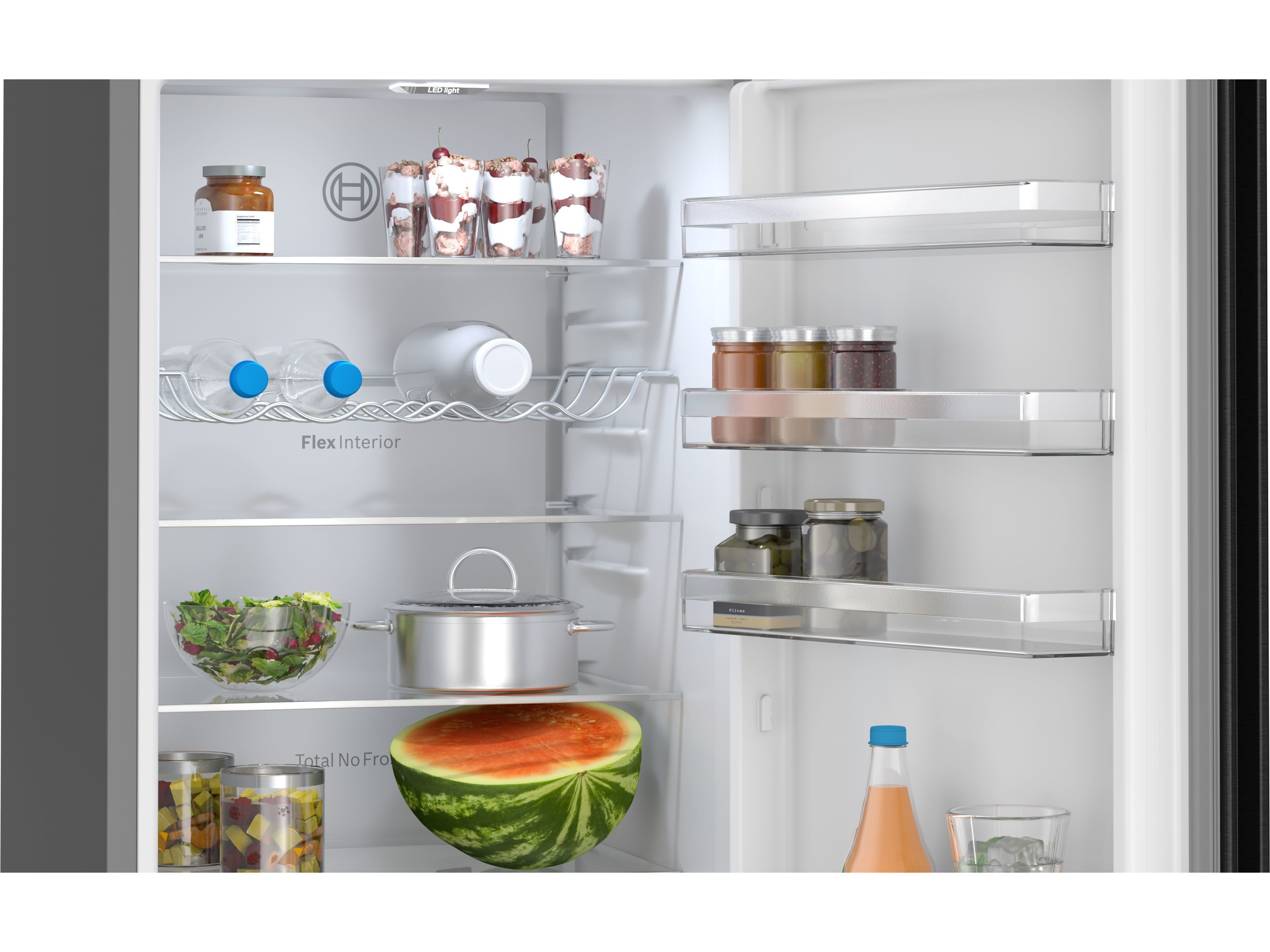 FRIGOR&Iacute;FICO COMBINADO BOSCH KGN392XCF (NO FROST C 203CM 363L PRETO) image number 3