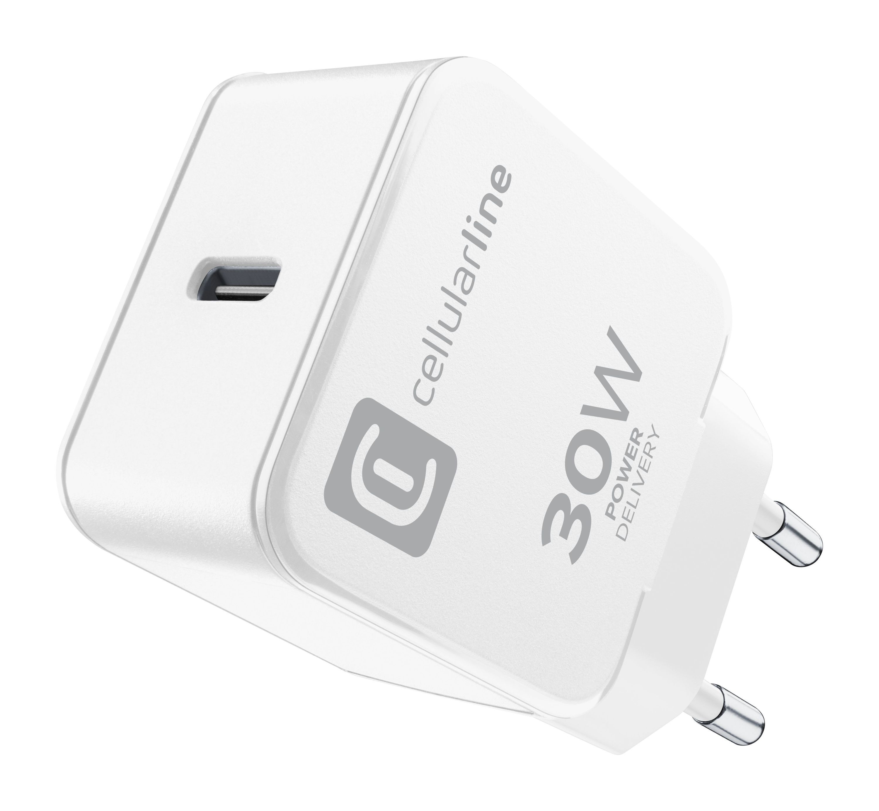 CARREGADOR USB-C CELLULARLINE 30W PARA APPLE BRANCO image number 0