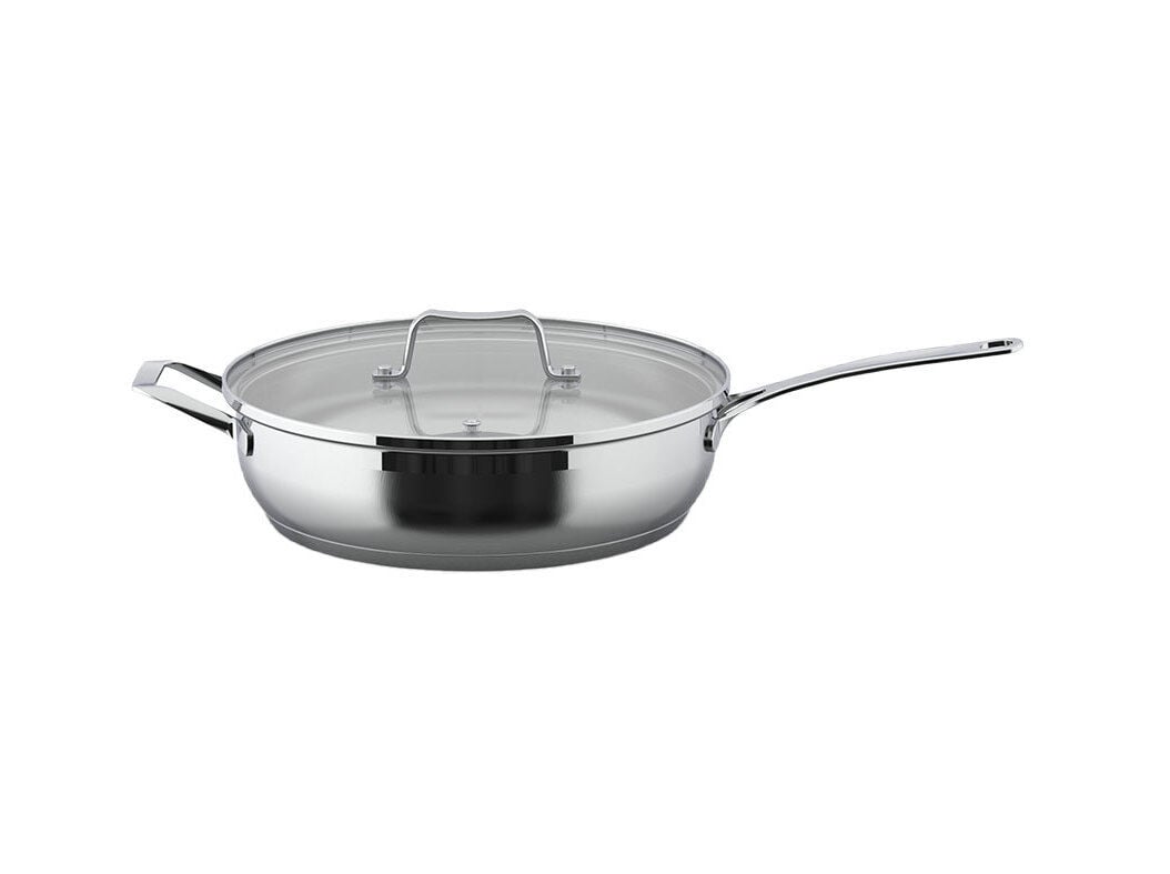 FRIGIDEIRA ACTUEL EM INOX COM TAMPA DE VIDRO 28 CM