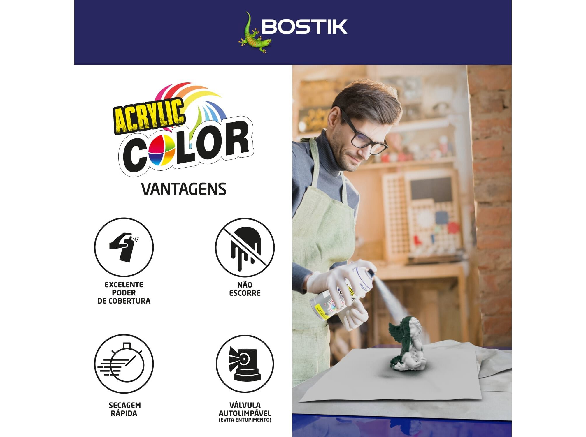 SPRAY ACRYLIC BOSTIK VERDE GARRAFA BRILHANTE 400ML image number 6