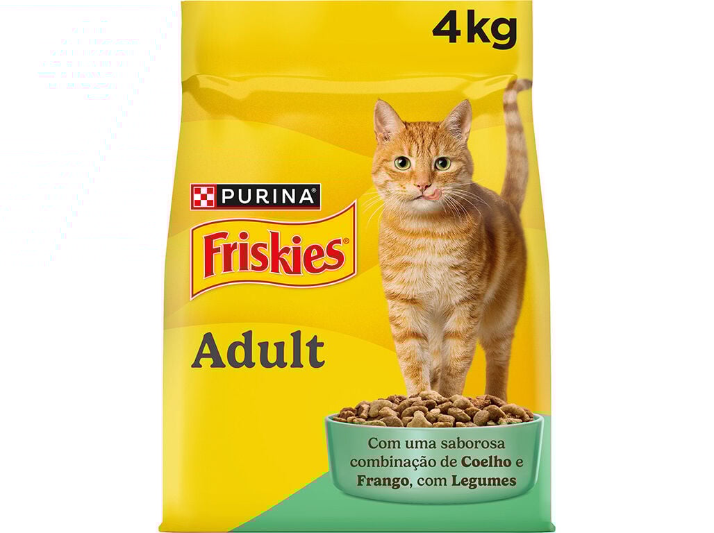 RA&Ccedil;&Atilde;O PARA GATO FRISKIES COM COELHO 4KG