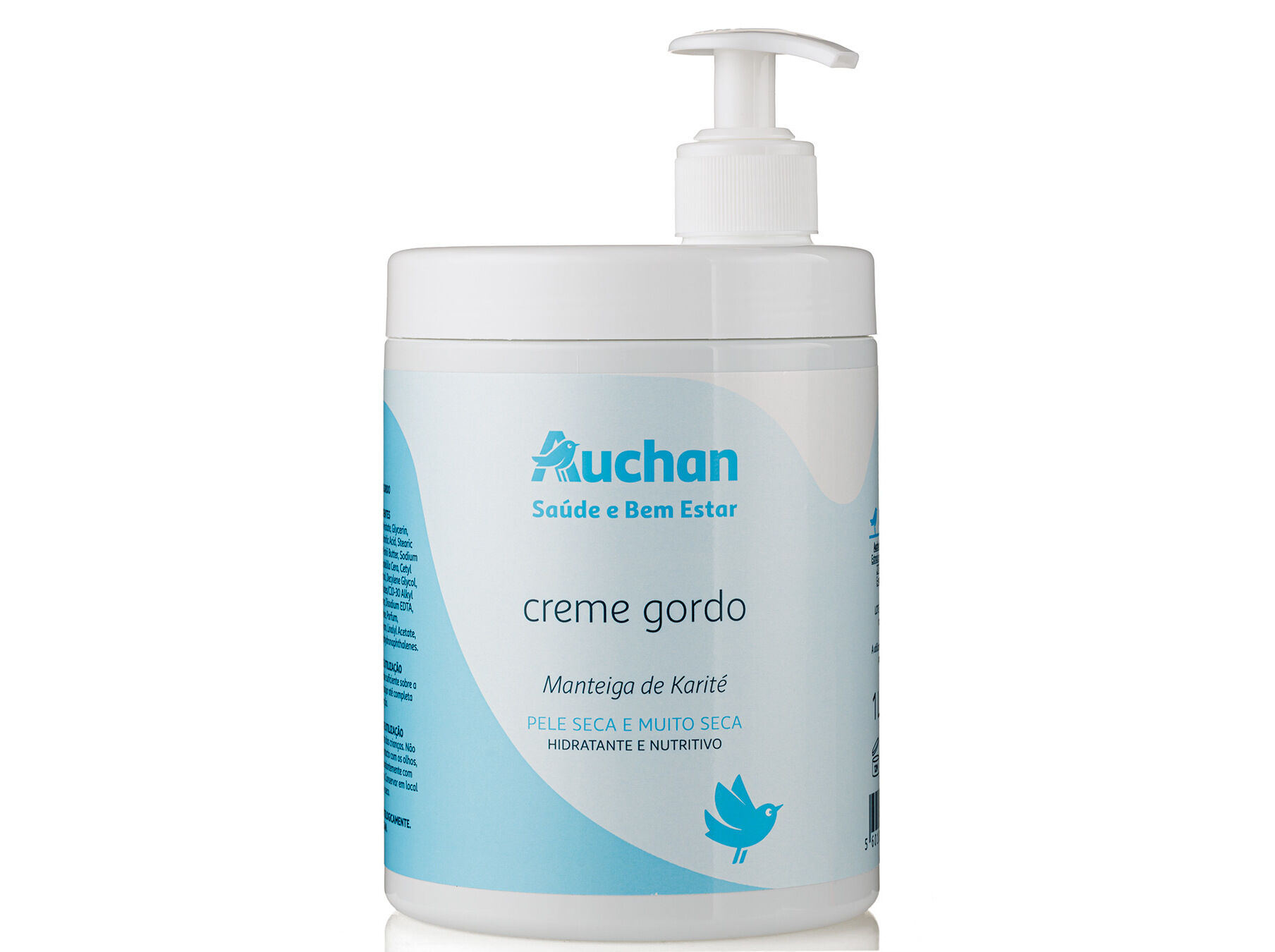 CREME GORDO AUCHAN SA&Uacute;DE E BEM ESTAR HIDRATANTE COM MANTEIGA KARIT&Eacute; 1L
