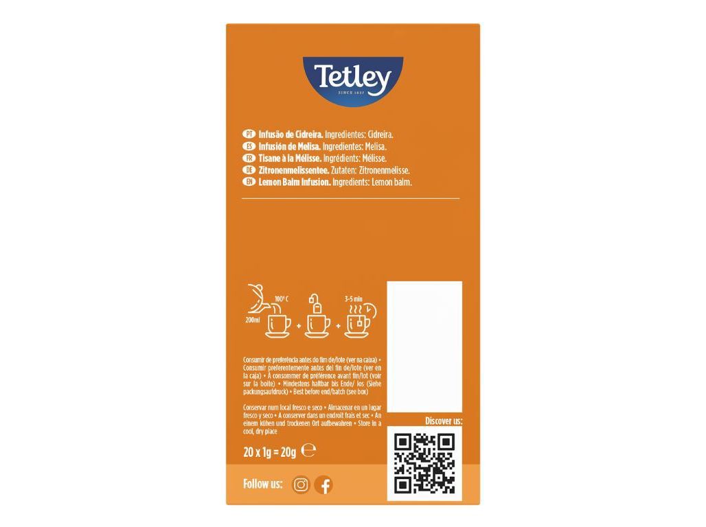 INFUS&Atilde;O TETLEY CIDREIRA 20 SAQUETAS image number 1
