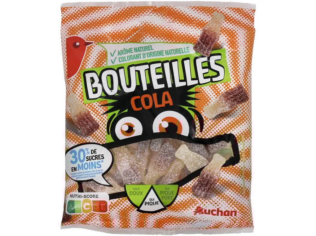 GOMAS AUCHAN GARRAFAS COLA 175G image number 0