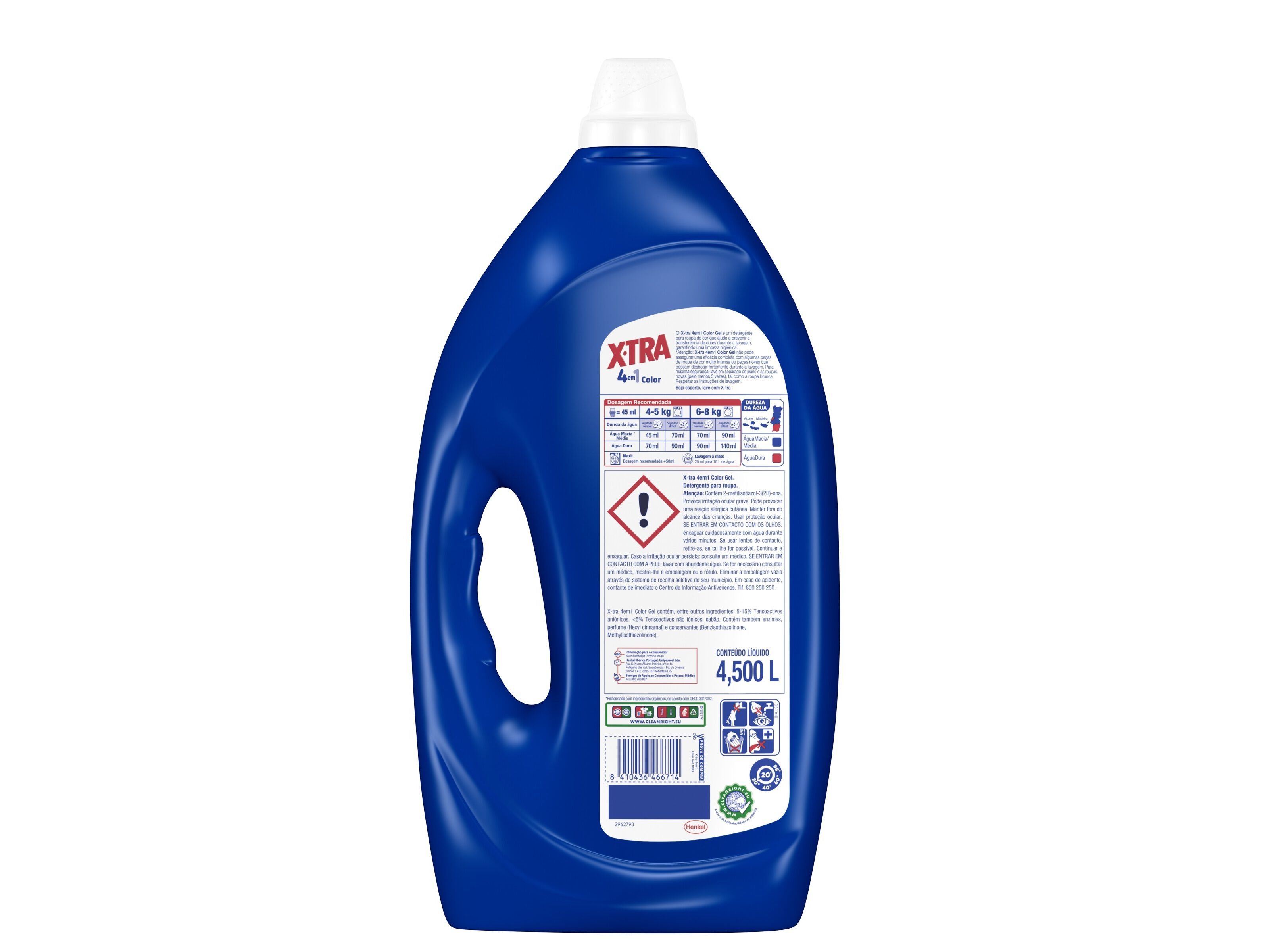 DETERGENTE ROUPA M&Aacute;QUINA LIQU&Iacute;DO X-TRA 4EM1 COLOR GEL 100DOSES image number 1