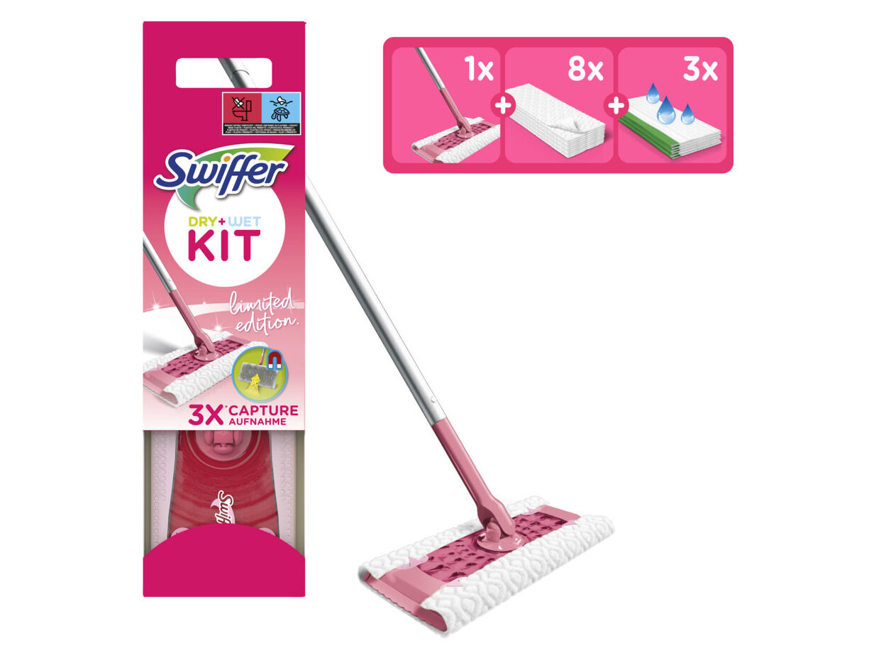 MOPA SWIFFER PINK EDITION 8 PANOS + 3 HUMIDOS