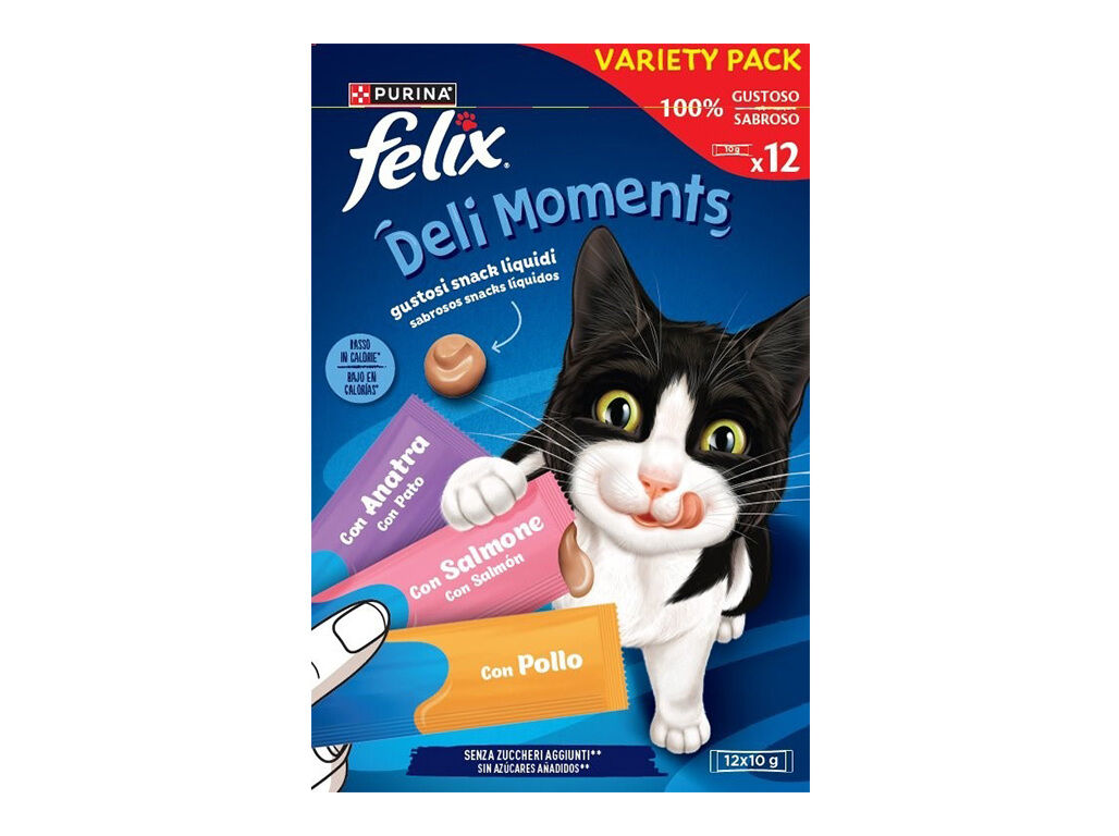 SNACK L&Iacute;QUIDO GATO FELIX DELI MOMENTS 12X10G image number 1