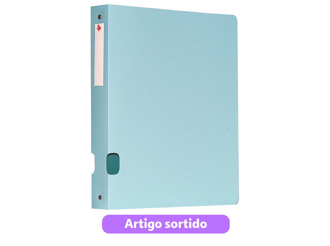 DOSSIER A4 4 ARGOLAS AUCHAN PL&Aacute;STICO 40MM PASTEL CORES SORTIDAS image number 1