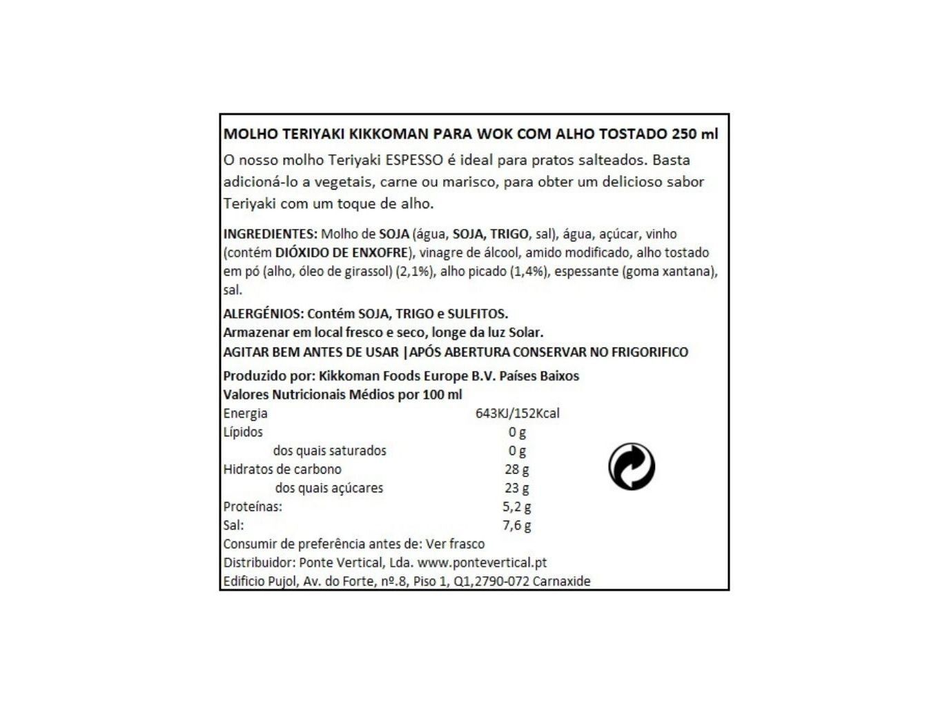 MOLHO KIKKOMAN TERIYAKI COM ALHO 250ML image number 1