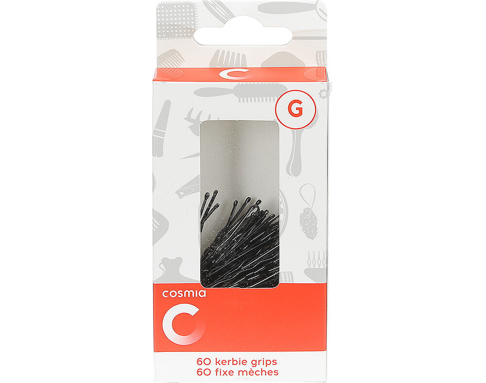 GANCHOS CABELO COSMIA MADEIXAS PRETO 60UN