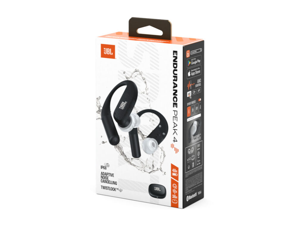 AURICULARES BT JBL ENDURANCE PEAK 4 PRETO/CINZA image number 7