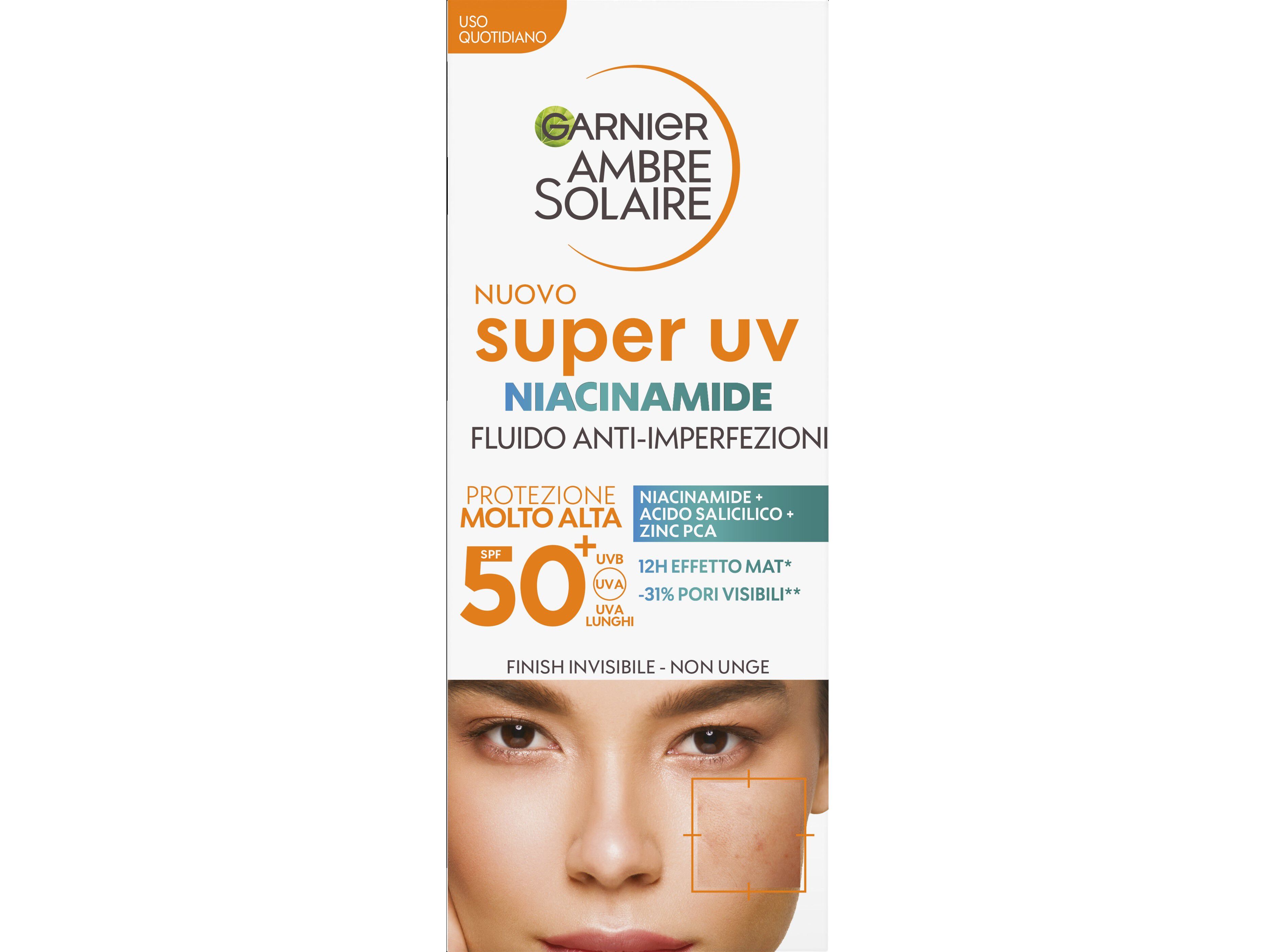 PROTETOR SOLAR AMBRE SOLAIRE NIACINAMIDA FP50+ 40ML