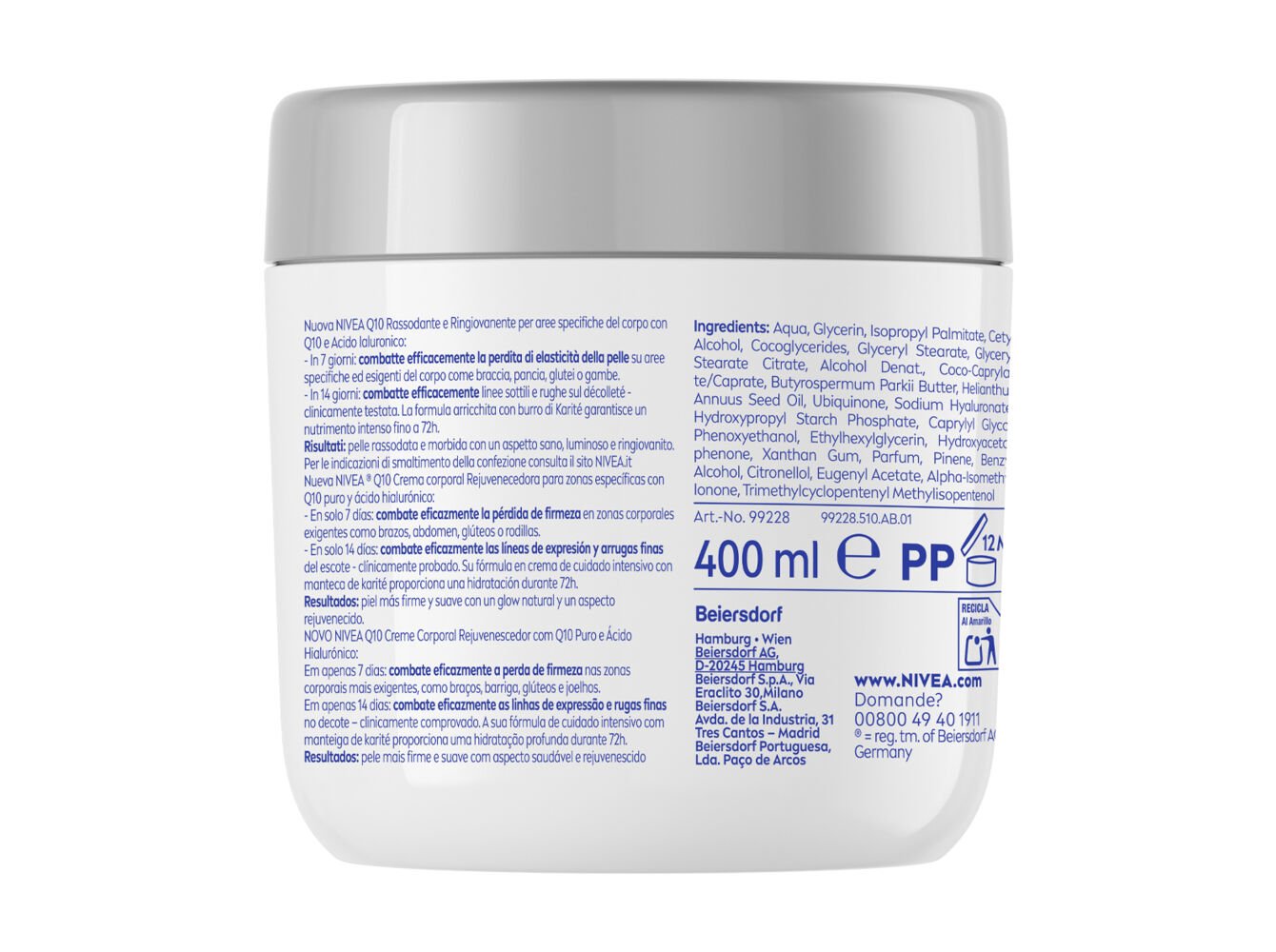 CREME NIVEA Q10 REMODELADOR + REFIRMANTE 400ML image number 1