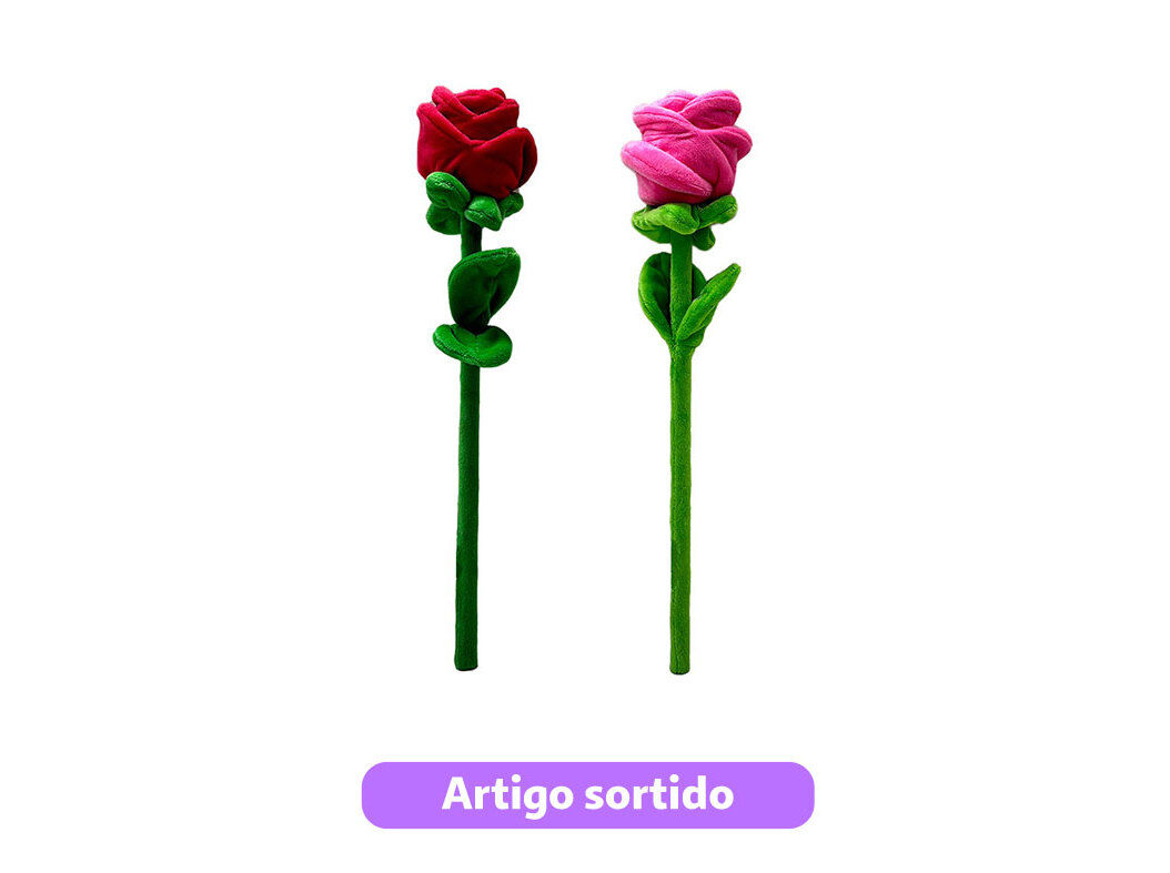 ROSA DE PELUCHE ONE TWO FUN 40CM CORES SORTIDAS