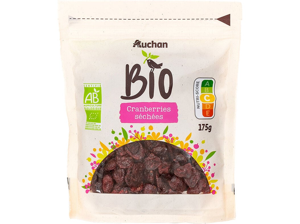 ARANDOS AUCHAN VERMELHOS BIO DESIDRATADOS 175G
