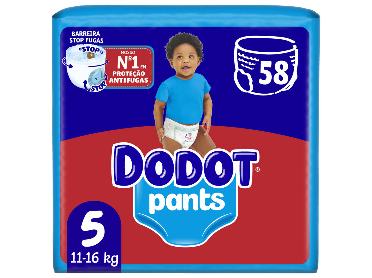 FRALDAS CUECA PANTS DODOT T5 12-17KG 58 UN