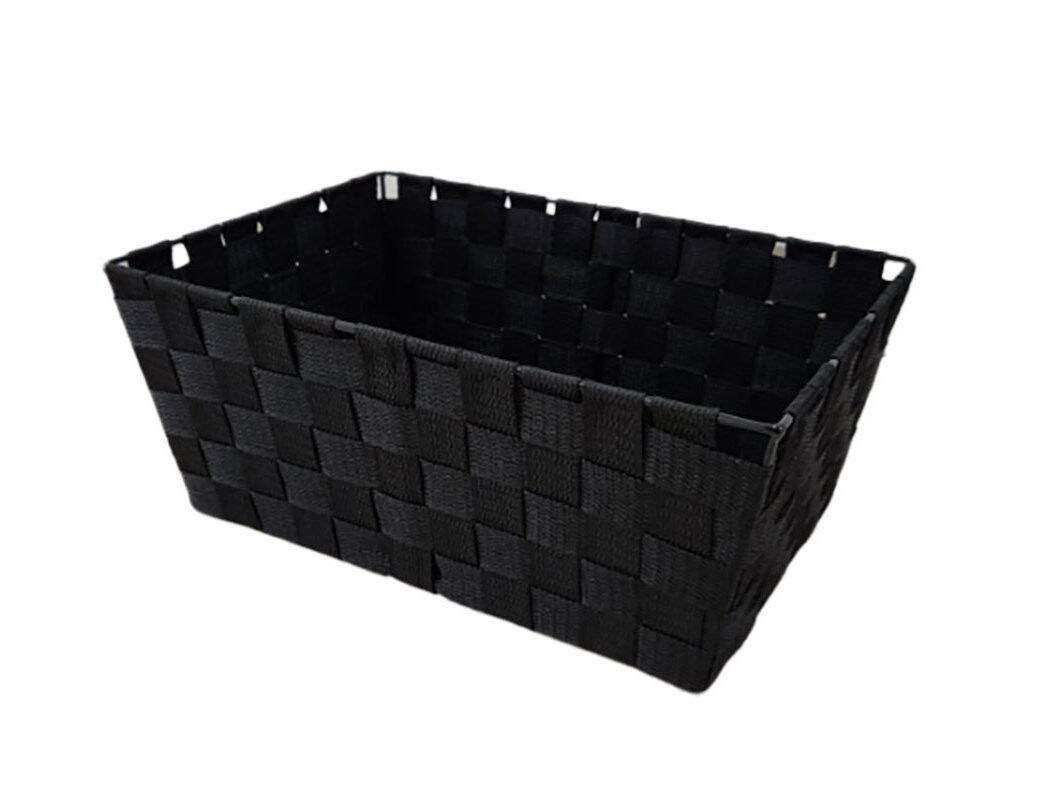 CESTO RECTANGULAR ACTUEL PRETO 38X16X28CM