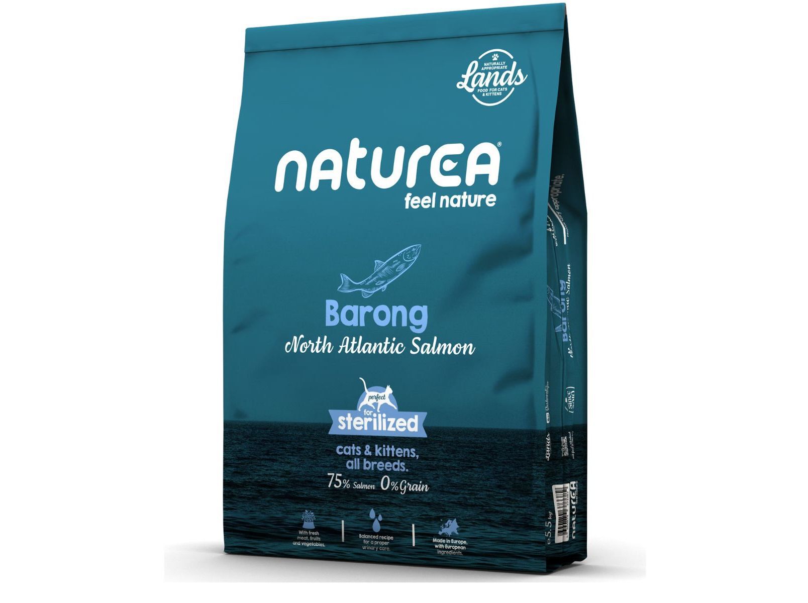 RA&Ccedil;&Atilde;O PARA GATO E GATINHOS NATUREA BARONG SALM&Atilde;O 5.5 KG image number 1