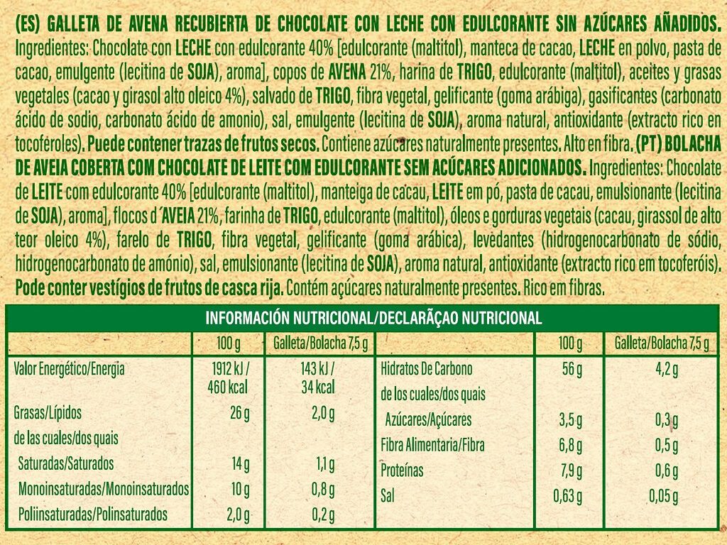 BOLACHAS FINAS GULLON AVEIACHOCOLATE 150G image number 1