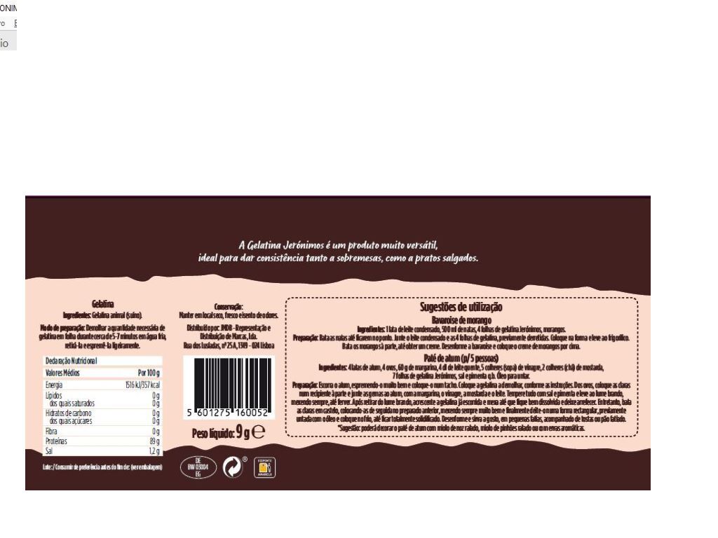 GELATINA JER&Oacute;NIMOS BRANCA 5UN image number 1