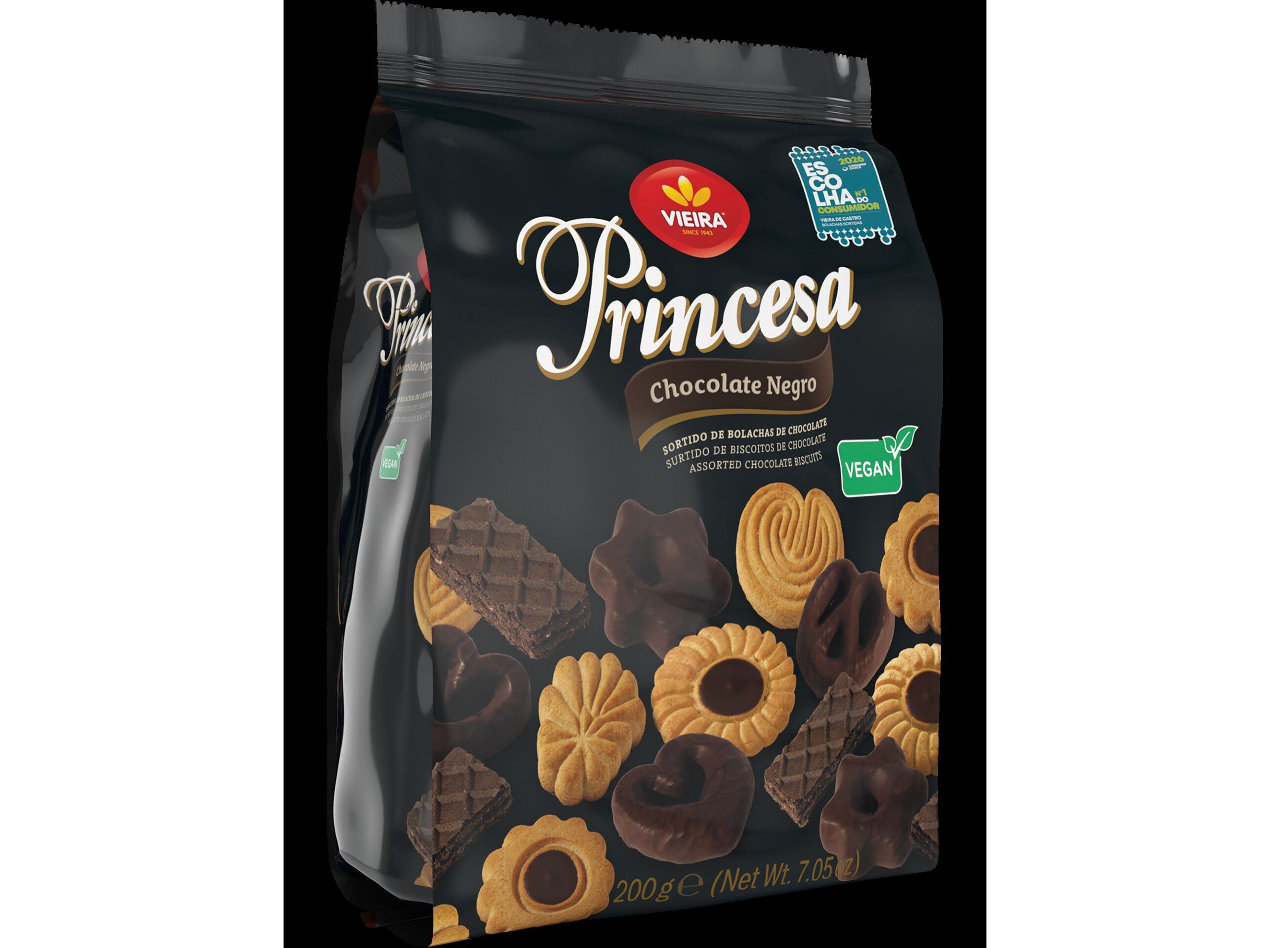 BOLACHAS PRINCESA SORTIDAS CHOCOLATE NEGRO 200G image number 1