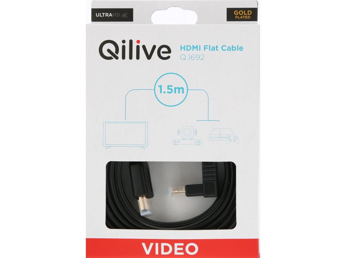 CABO HDMI M-M QILIVE Q.1692 G4217909 1XFICHA 90&ordm; 1.5M image number 1