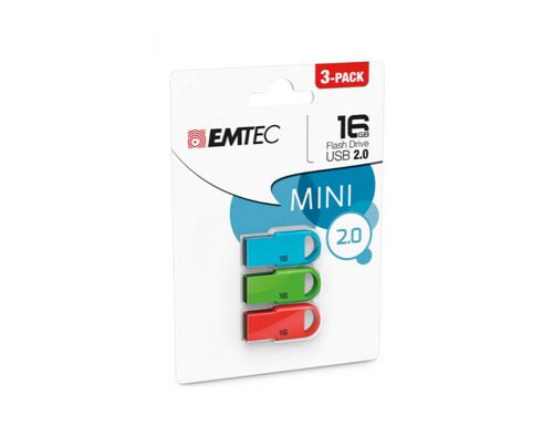 MEMÓRIA USB EMTEC PACK 3 UNIDADES 16GB E150509 image number 0
