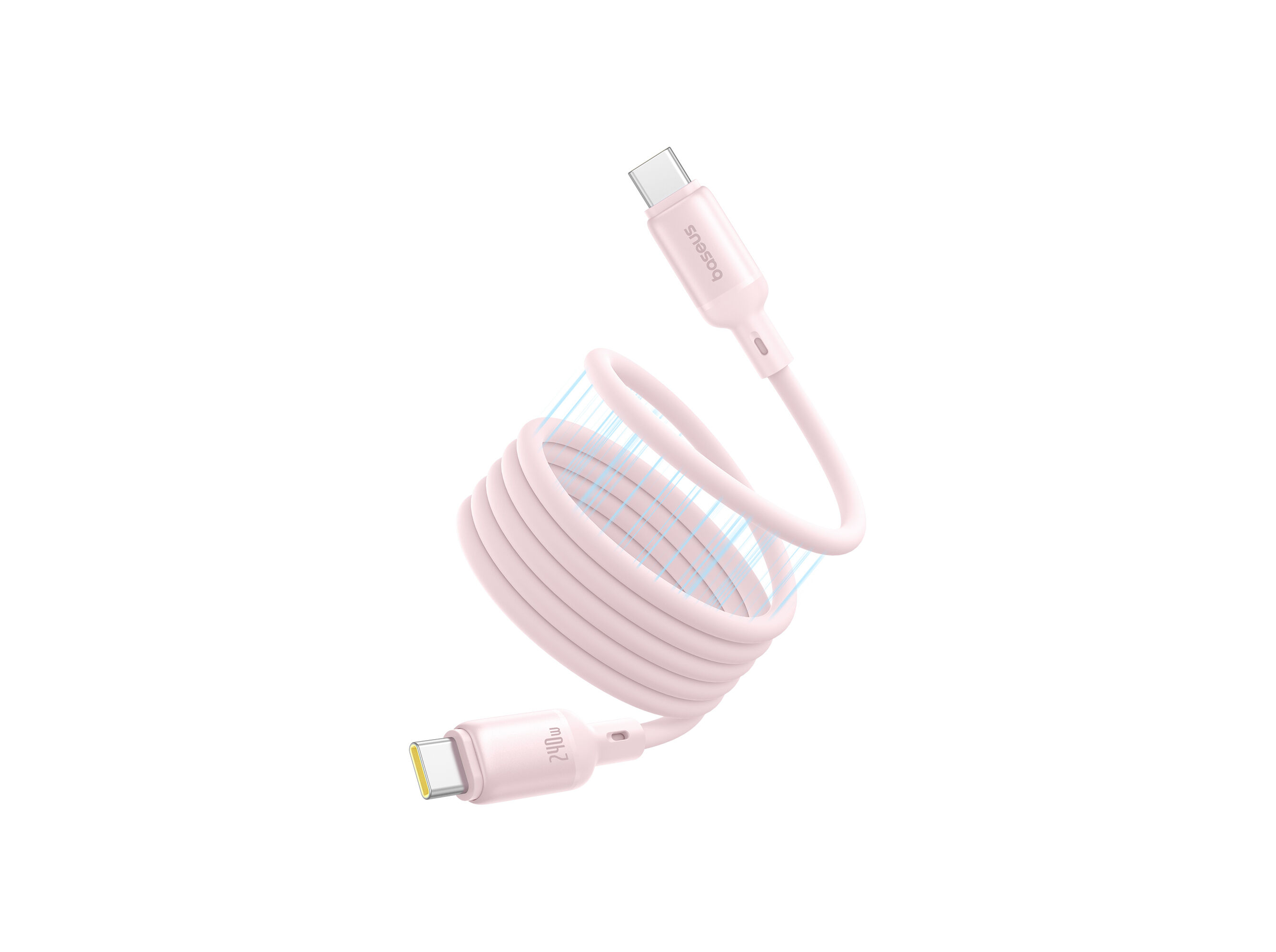 CABO MAGNETICO BASEUS BABY PINK PICOGO USB-C/USB-C image number 0