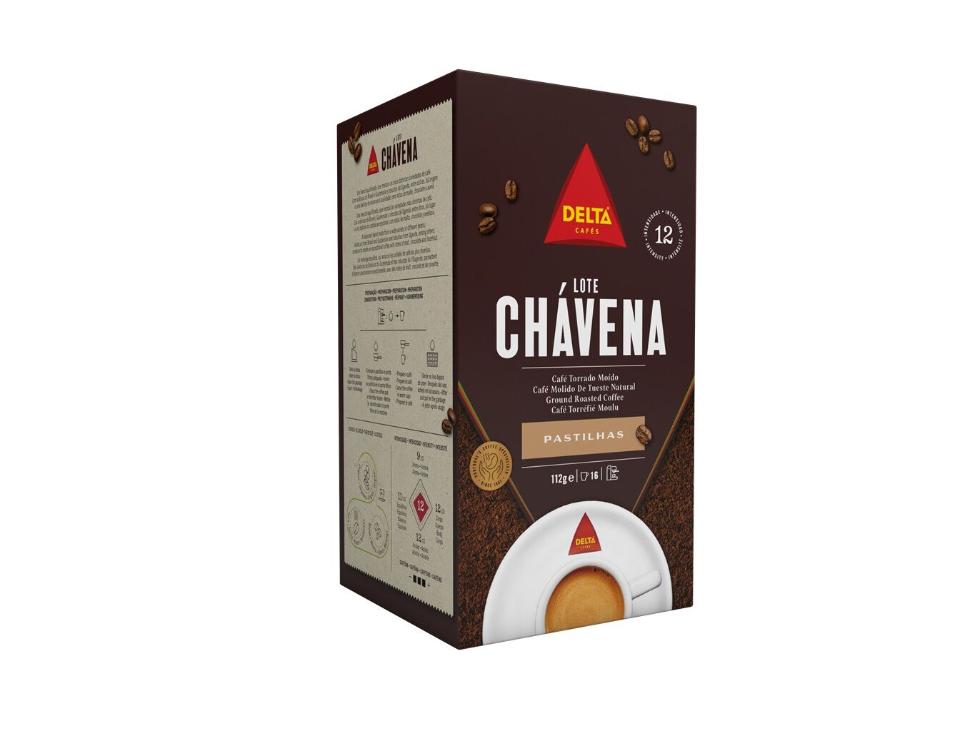 PASTILHAS DELTA CAF&Eacute; LOTE CH&Aacute;VENA TORRADO 16UN image number 1