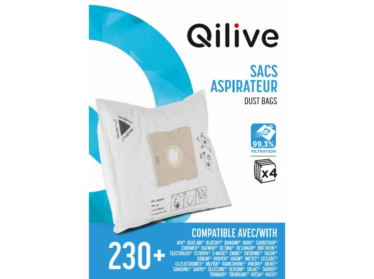 SACO ASPIRADOR QILIVE 230+