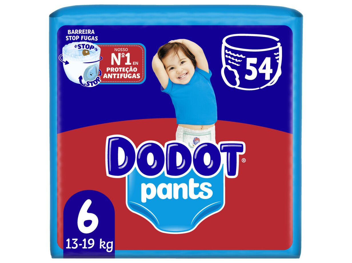 FRALDAS CUECA PANTS DODOT T6 14-19KG 54UN image number 0