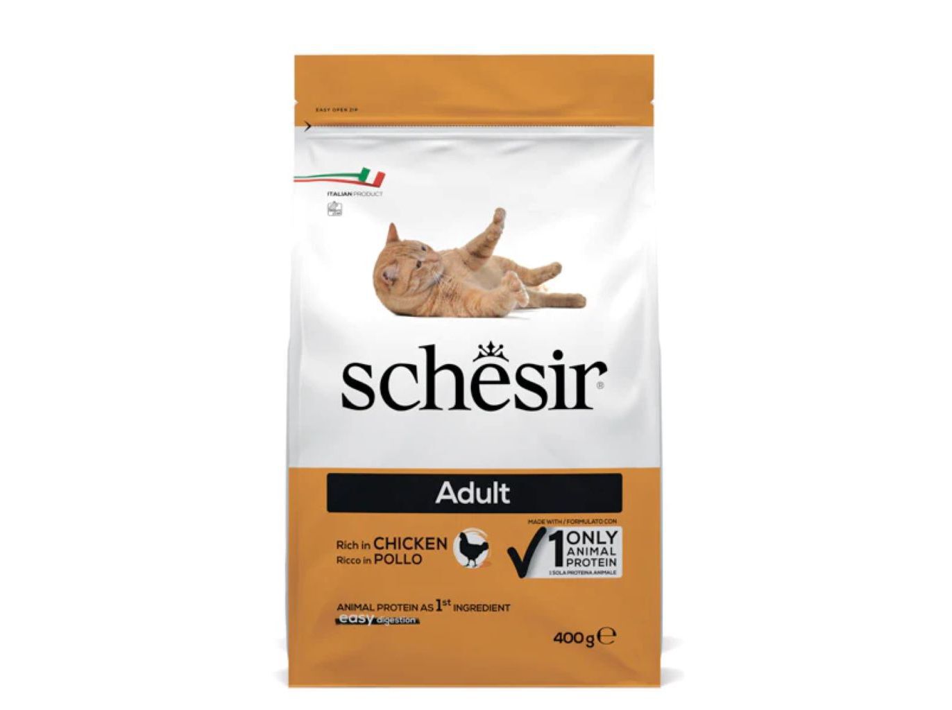 RA&Ccedil;&Atilde;O PARA GATO SCHESIR ADULTO FRANGO 400G