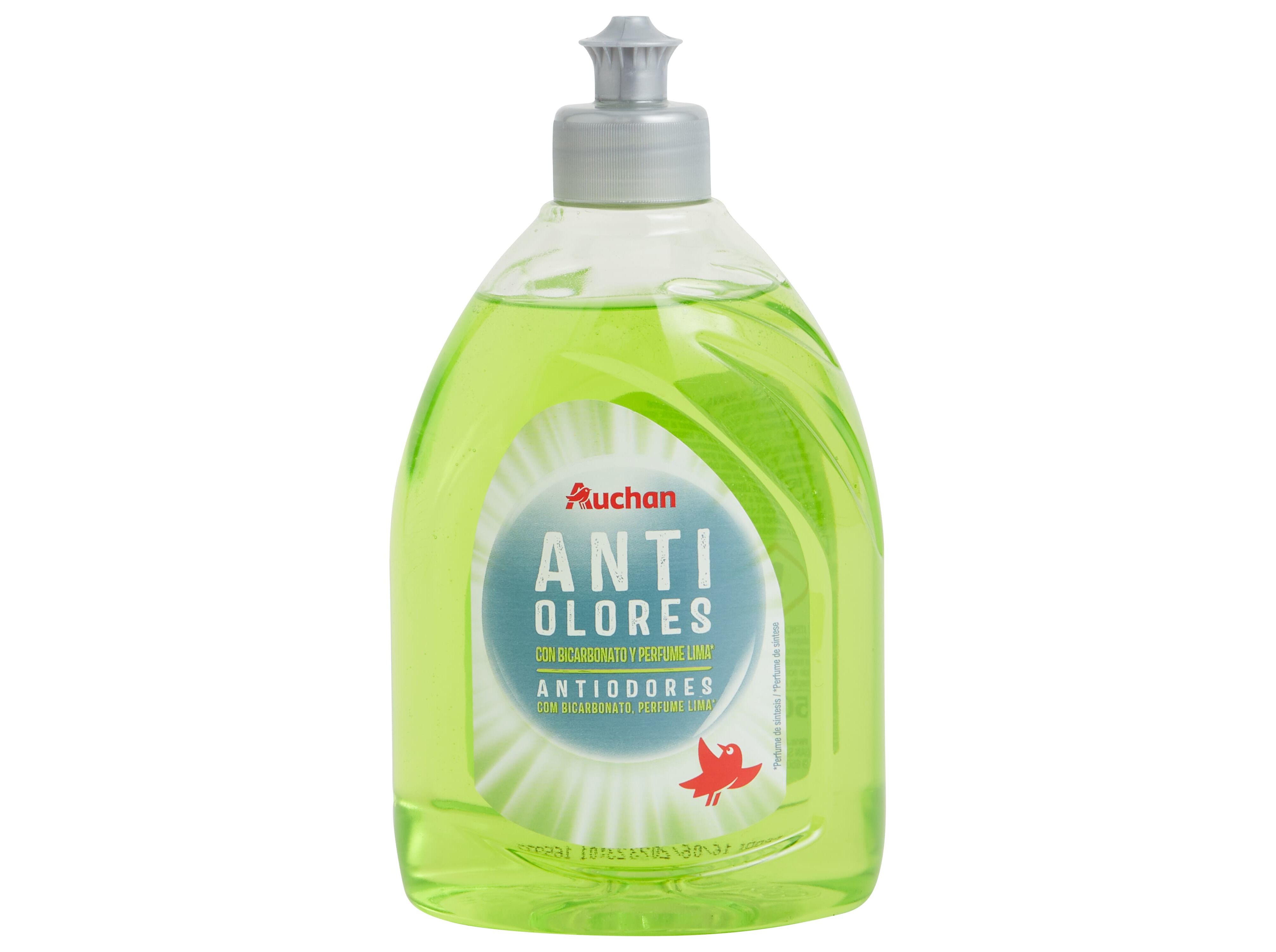 DETERGENTE LOI&Ccedil;A MANUAL AUCHAN ANTIODORES COM BICARBONATO PERFUME LIMA 500ML image number 0