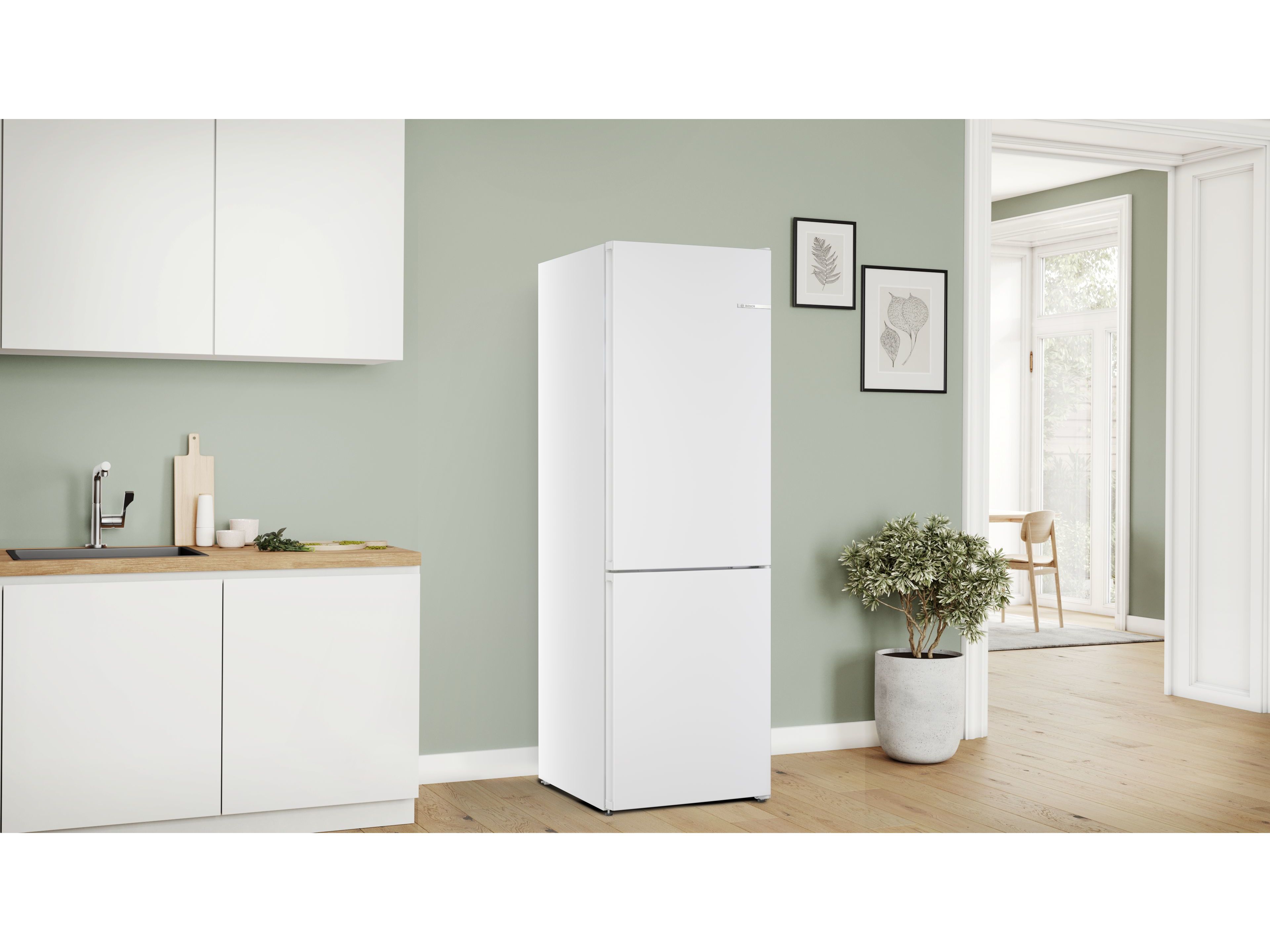 FRIGOR&Iacute;FICO COMBINADO BOSCH KGN362WCF S&Eacute;RIE 4 (NO FROST C 186CM 321L BRANCO) image number 1