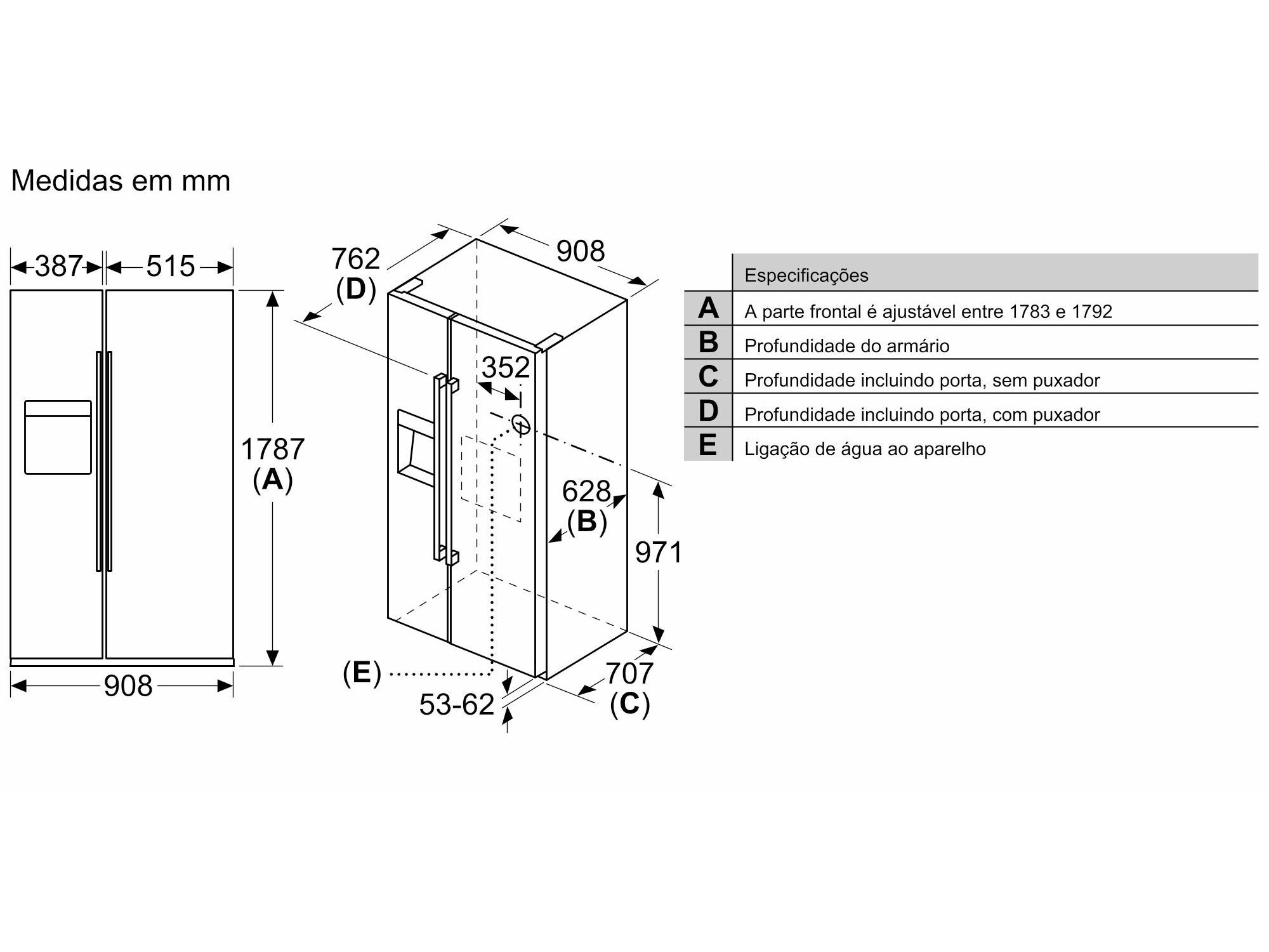 FRIGOR&Iacute;FICO AMERICANO BOSCH KAD93AIDP INOX D 562 L image number 9