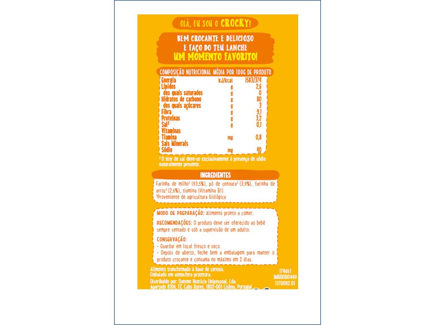 SNACK BLEDINA BIO TUBINHOS CENOURA E MILHO 20G image number 1