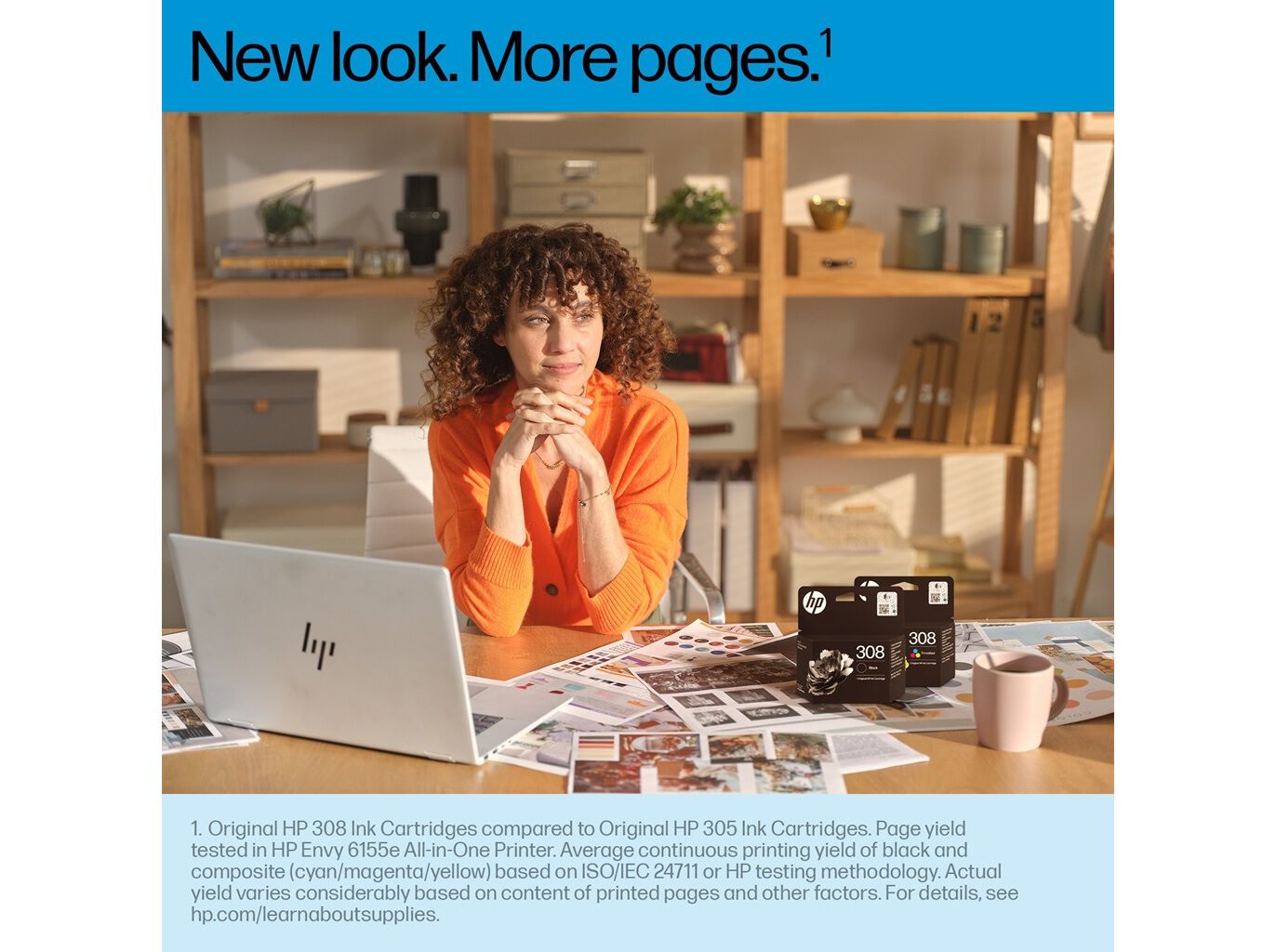 TINTEIRO ORIGINAL HP 308 TRI-COLOR image number 4