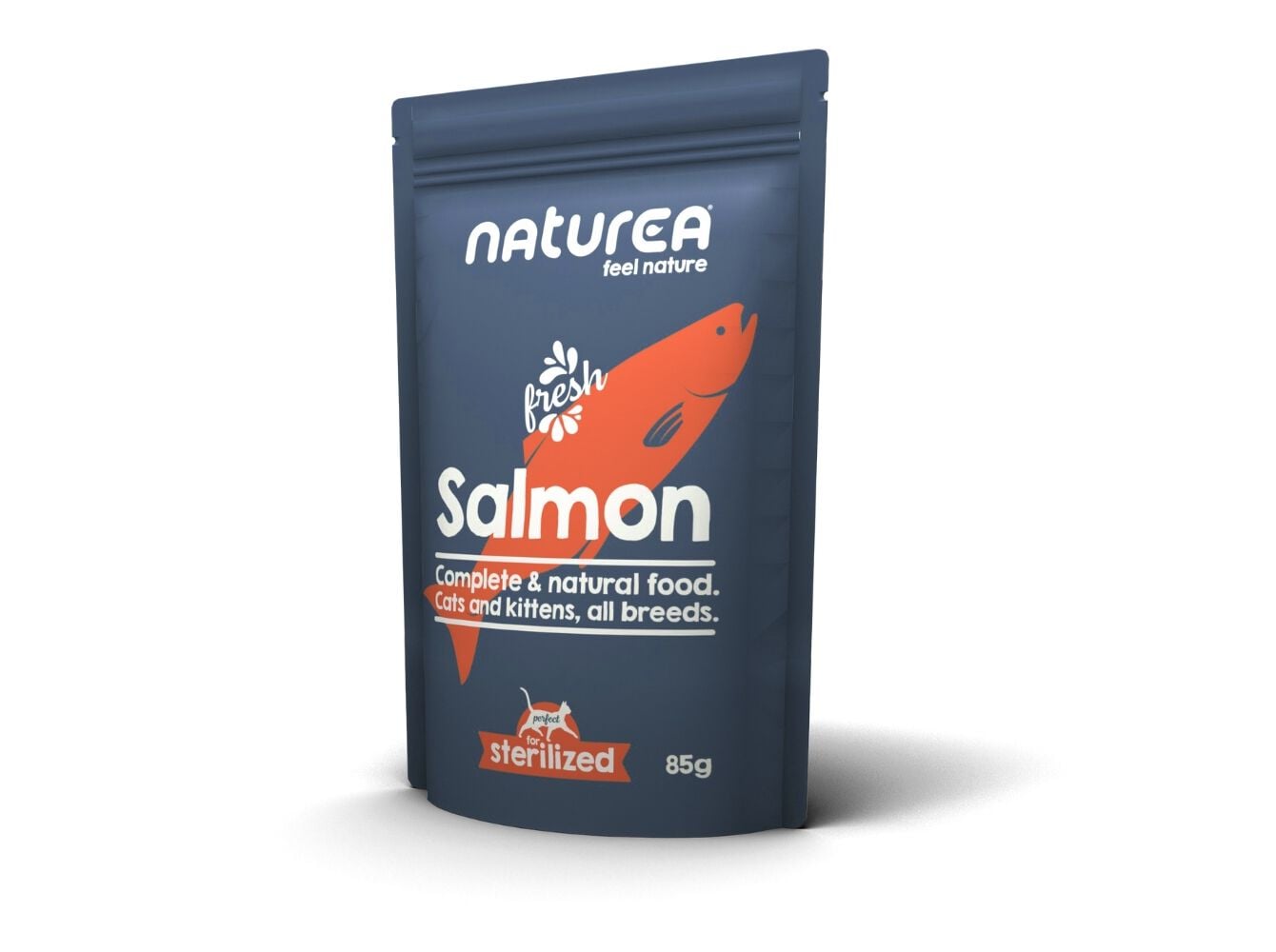 COMIDA H&Uacute;MIDA GATO NATUREA SALM&Atilde;O 85G image number 1